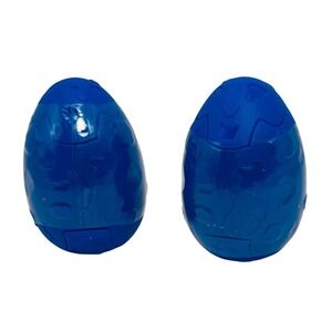 Set of 2 Blue Mystery Surprise Eggs Textured Shell Toy Sealed New